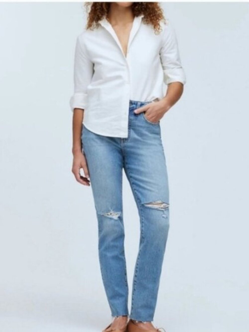Madewell Women’s The Perfect Vintage Jean High Rise  Straight Leg Size 26P
